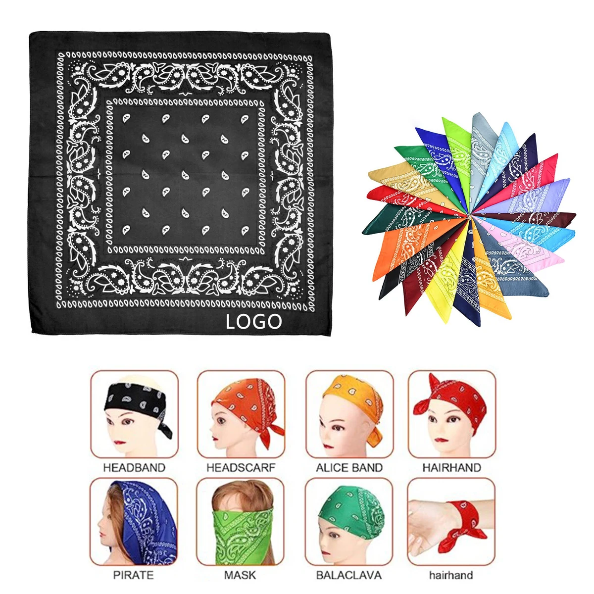 Cotton Paisley Bandana Hip-Hop Street Scarf 1