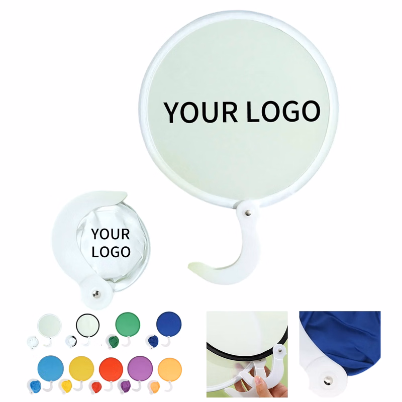 7.8 Inch Folding Fan Polyester Material for Daily Use