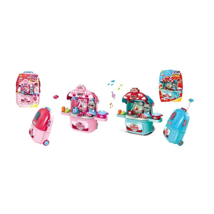 Kitchen Cooking Luggage Playsets - Accessories Included 15" 1