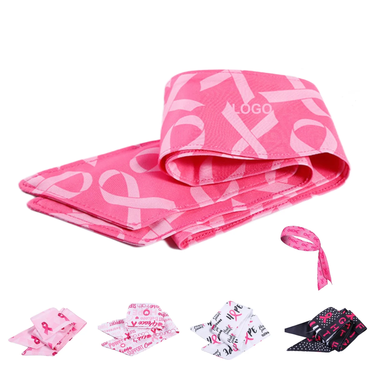 Pink Ribbon Head Tie (direct import) 1