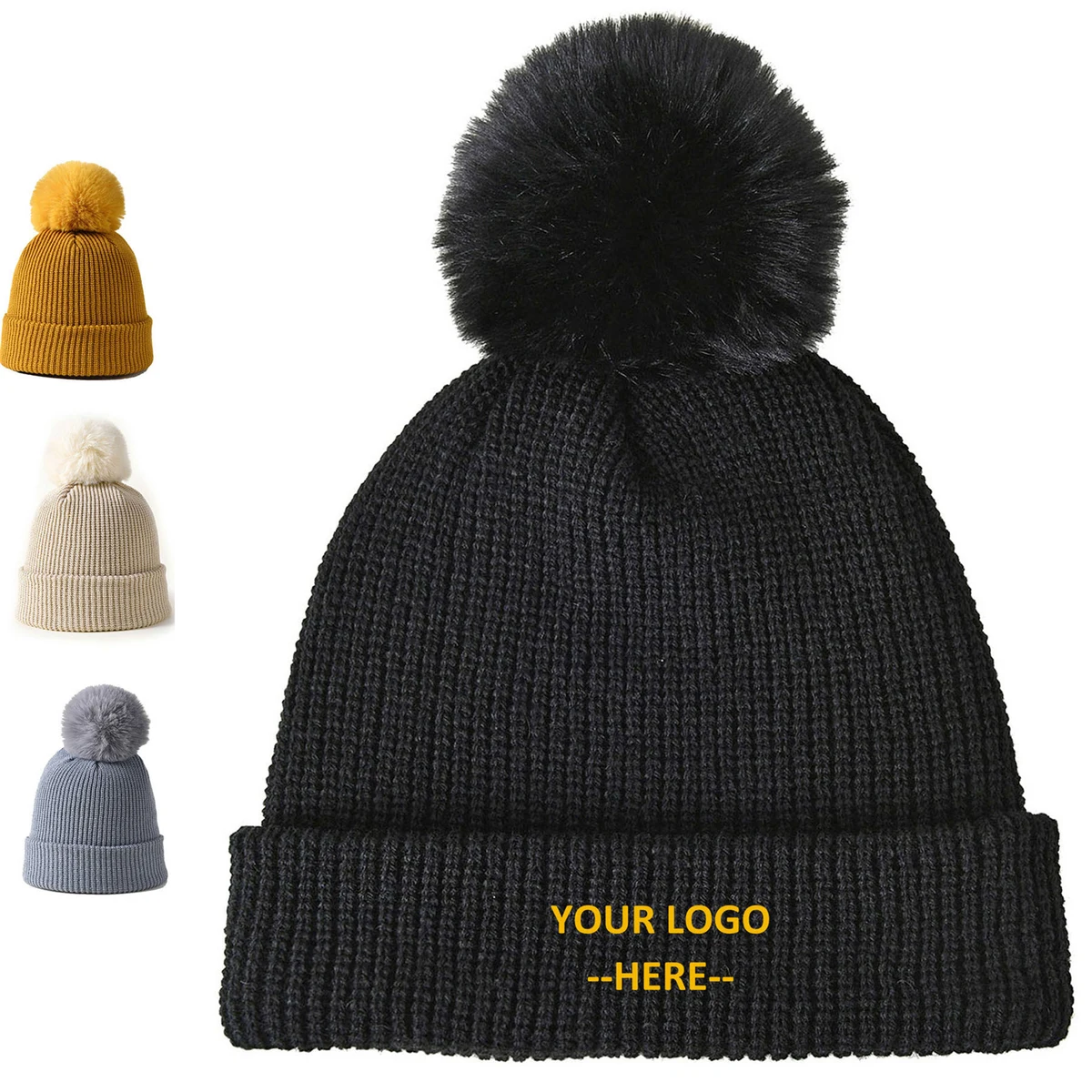 Pom Cuffed Beanie 1