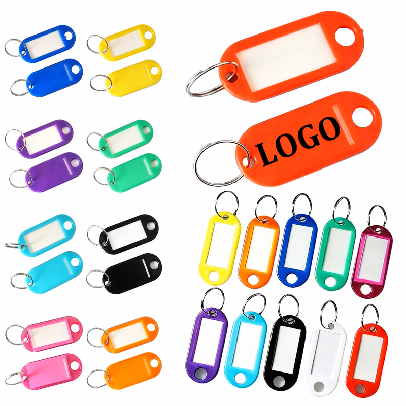 ID Identification Key Ring with Label Tag Plastic Chain Tags