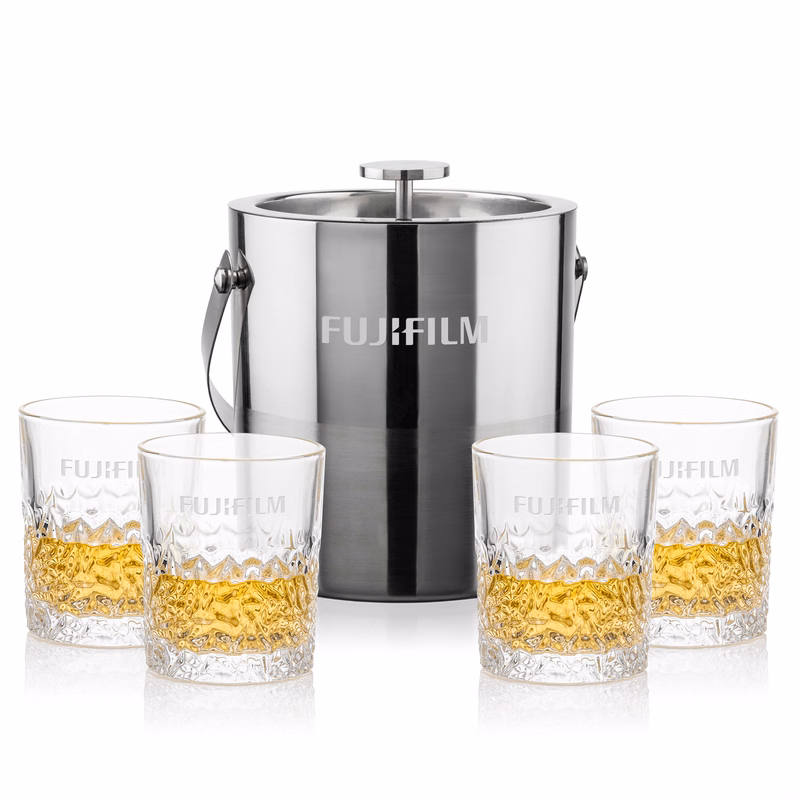 Catania Ice Bucket & Oakham On-the-Rocks Set
