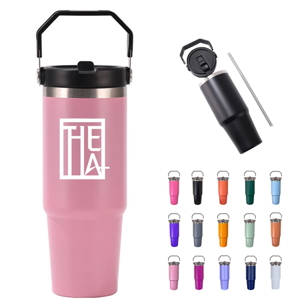 30oz Stainless Steel Tumbler with Handle 1