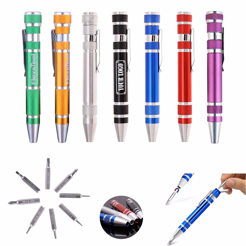 8 In 1 Pocket Aluminum Screwdriver Kit