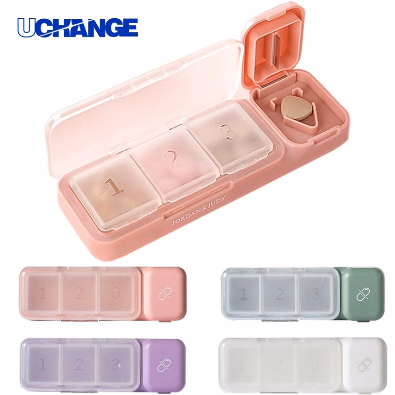 Health Transparent Pill Cutter Box Organizer
