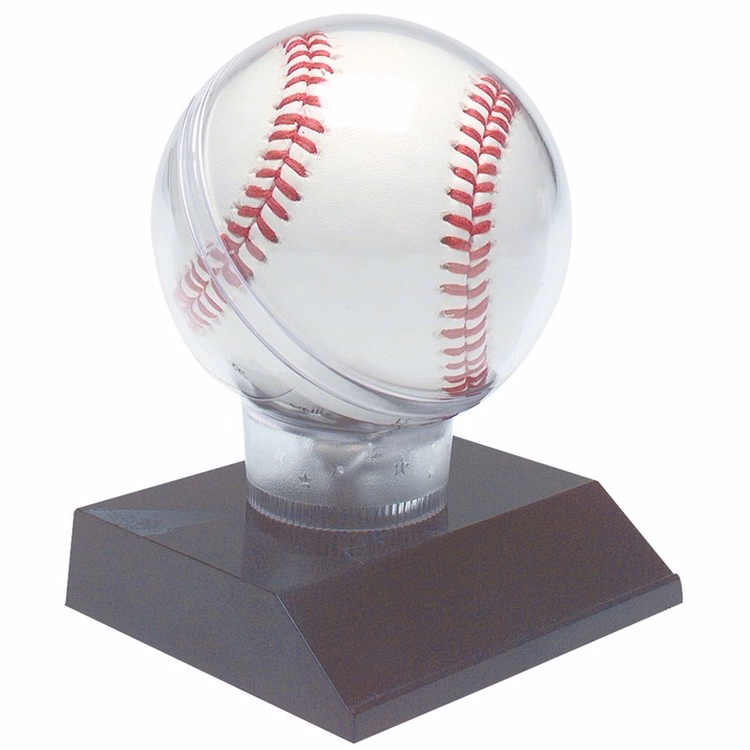 4 1/2" Tall All-Star Baseball Holder Award with Black Plastic Base