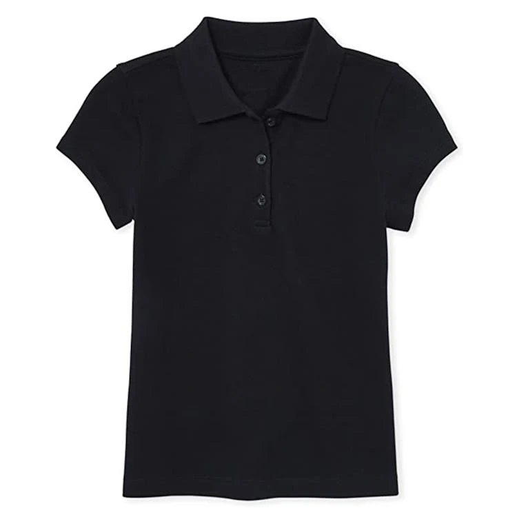 Girls' Uniform Polos - Medium Black Short Sleeve 1