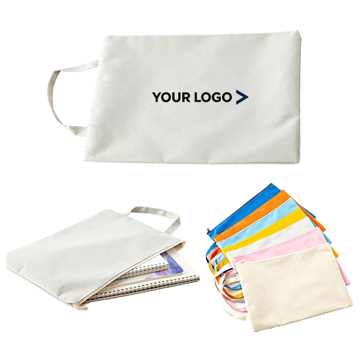 A4 Canvas Zipper Tote Bag for School 1