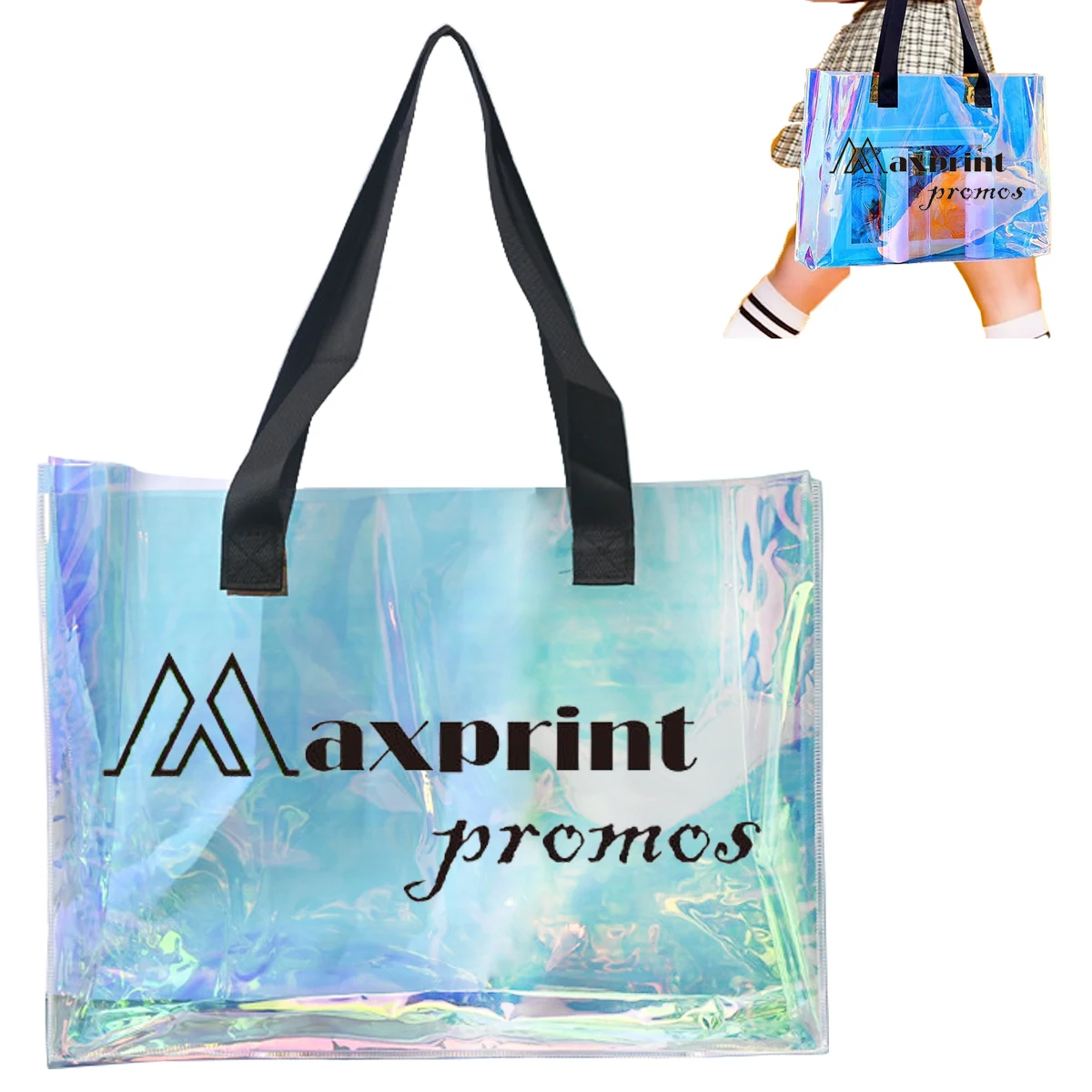 Clear Iridescent PVC Handbag 1