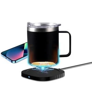 12oz Coffee Mug Warmer Heated Cup with Wireless Charger 1