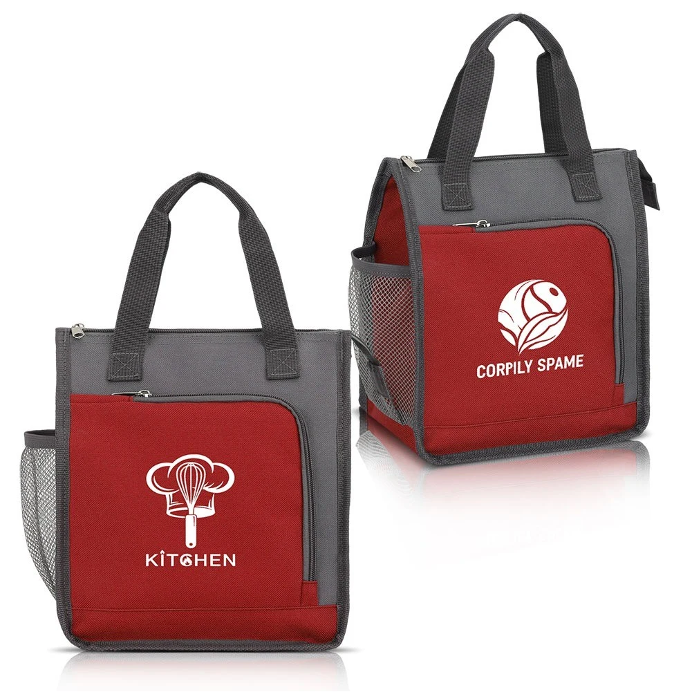 Two tone Insulated Lunch Cooler Bag ( 8.7" X 4.7 X 10" ) 1