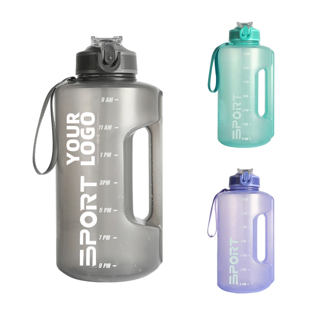 61 0Z Water Bottle with Motivational Time Marker 1