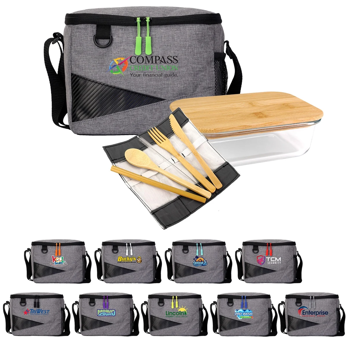 RECYCLED COOLER & BAMBOO SET 1