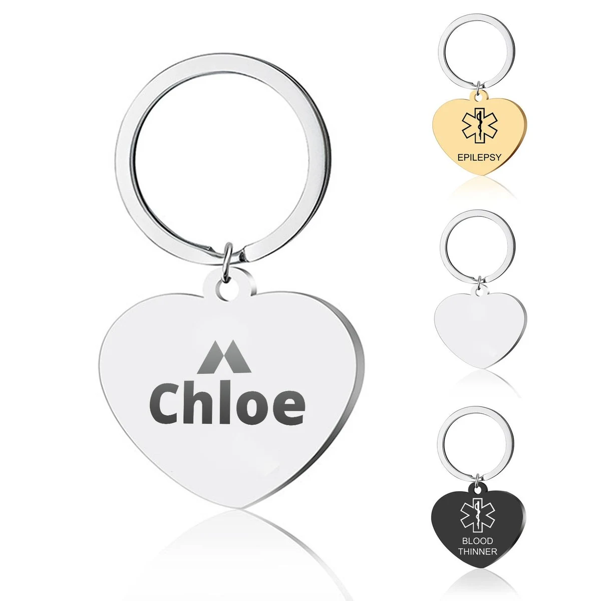 Heart-shaped Metal Pendant Key Chain 1