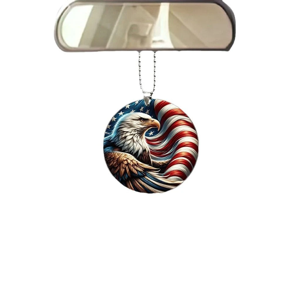 4th Of July Car Rear View Mirror Hanging Decor 1
