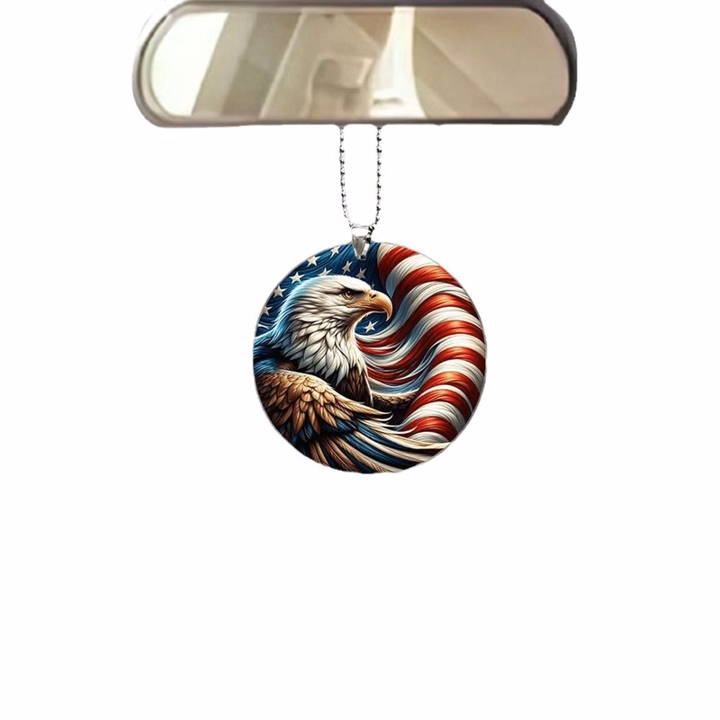 4th Of July Car Rear View Mirror Hanging Decor