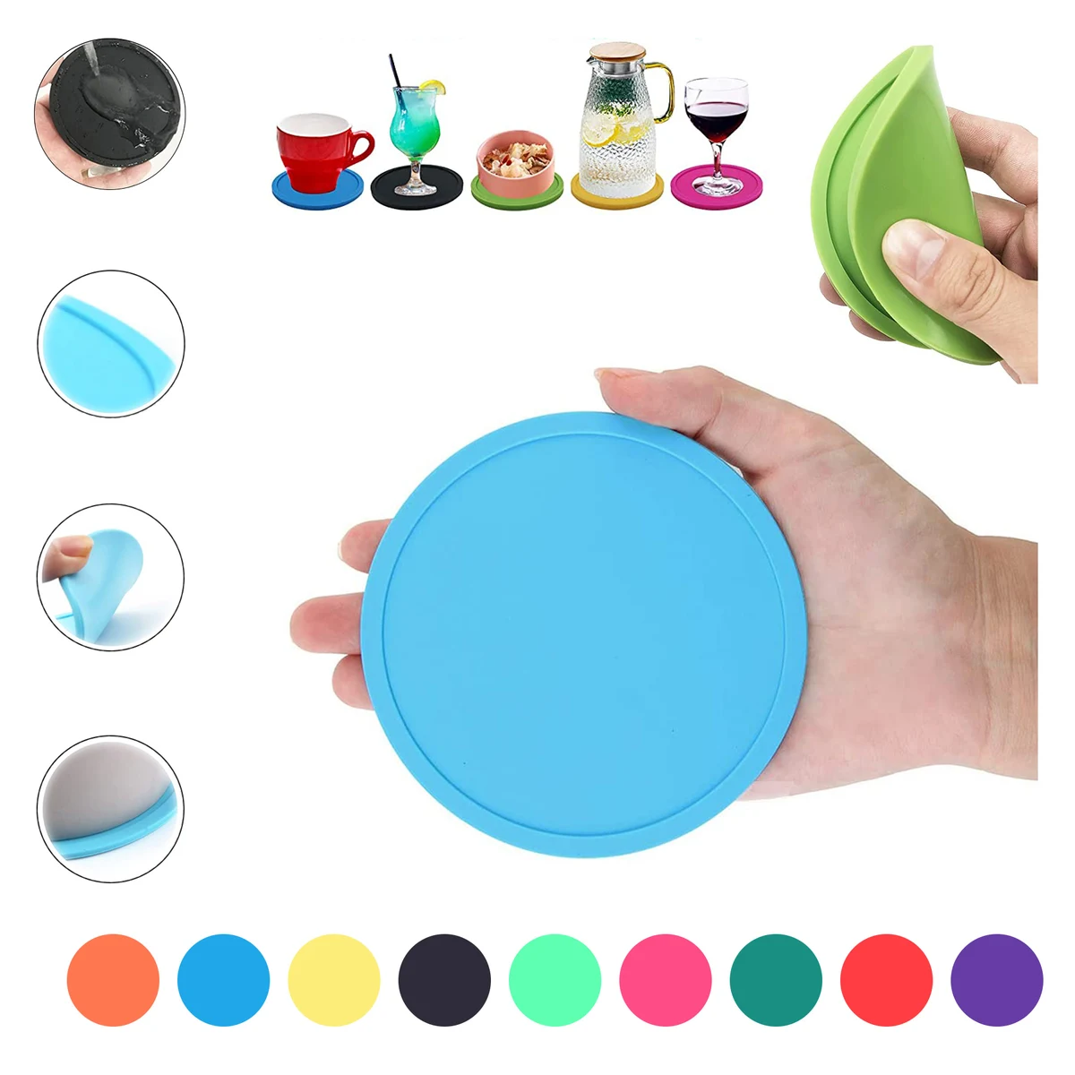 Colorful Silicone Heat Resistant Coasters 1