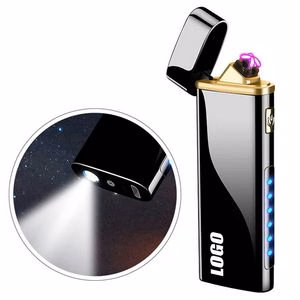 Dual Electric Arc Lighter With Flashlight