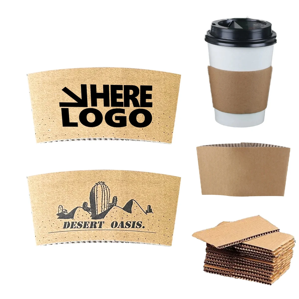 16oz Paper Coffee Cup Sleeves MOQ 100 1