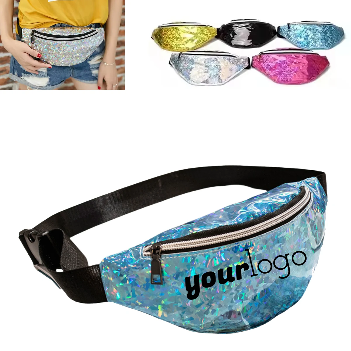 Trendy Holographic Waist Pack with Adjustable Strap 1