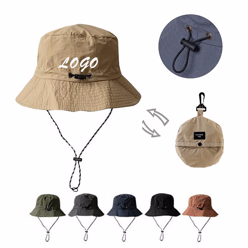 Waterproof Foldable Portable Bucket Hat Adjustable Sun Cap