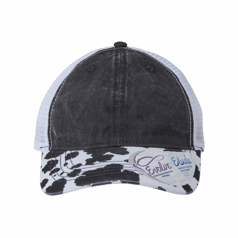 Women's Printed Bill with Mesh Back Cap - JANET