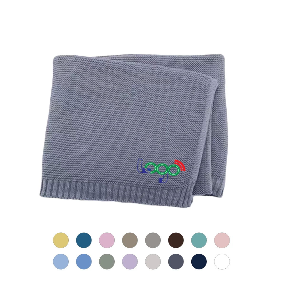 Knitted Cotton Baby Blanket 1