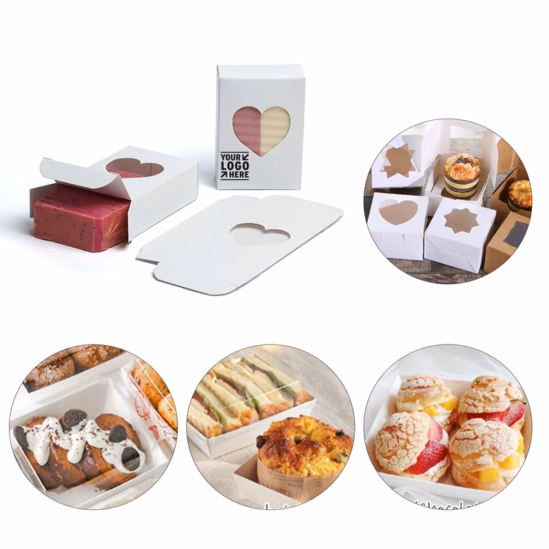 Homemade Kraft Paper Heart Window Soap Packaging Box
