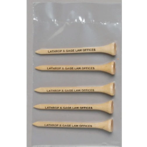 Value Poly Bag Pack w/ Five 2 3/4" Tiger Golf Tees 1