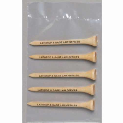 Value Poly Bag Pack w/ Five 2 3/4" Tiger Golf Tees