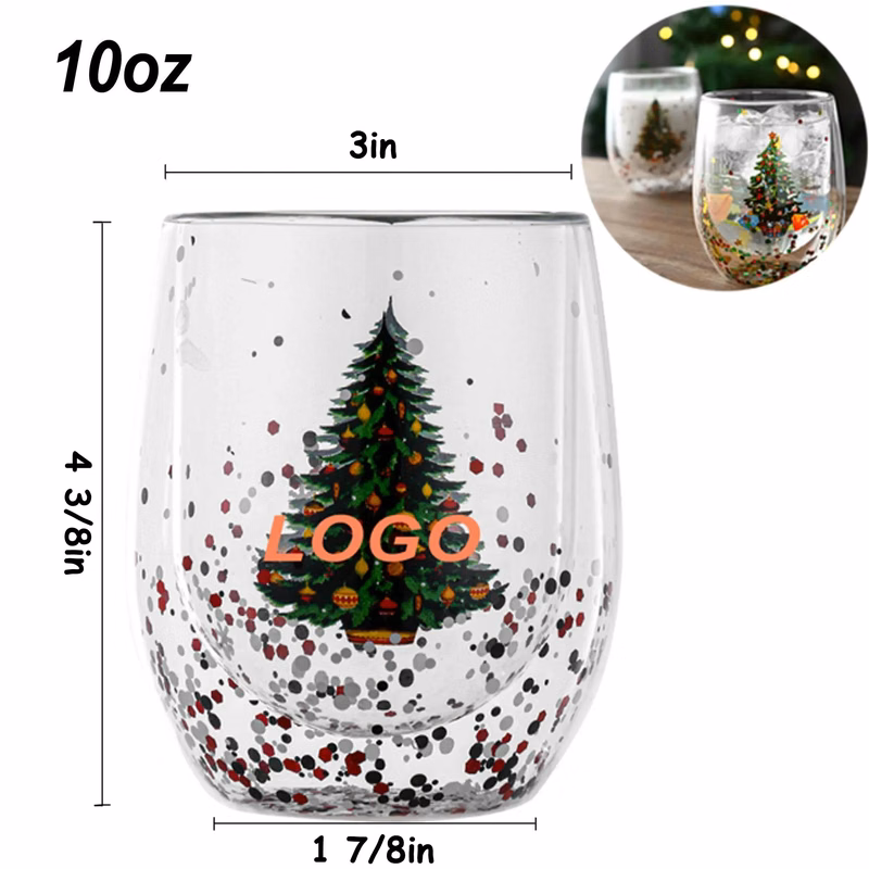Double-Layer Insulated Christmas Tree Glass