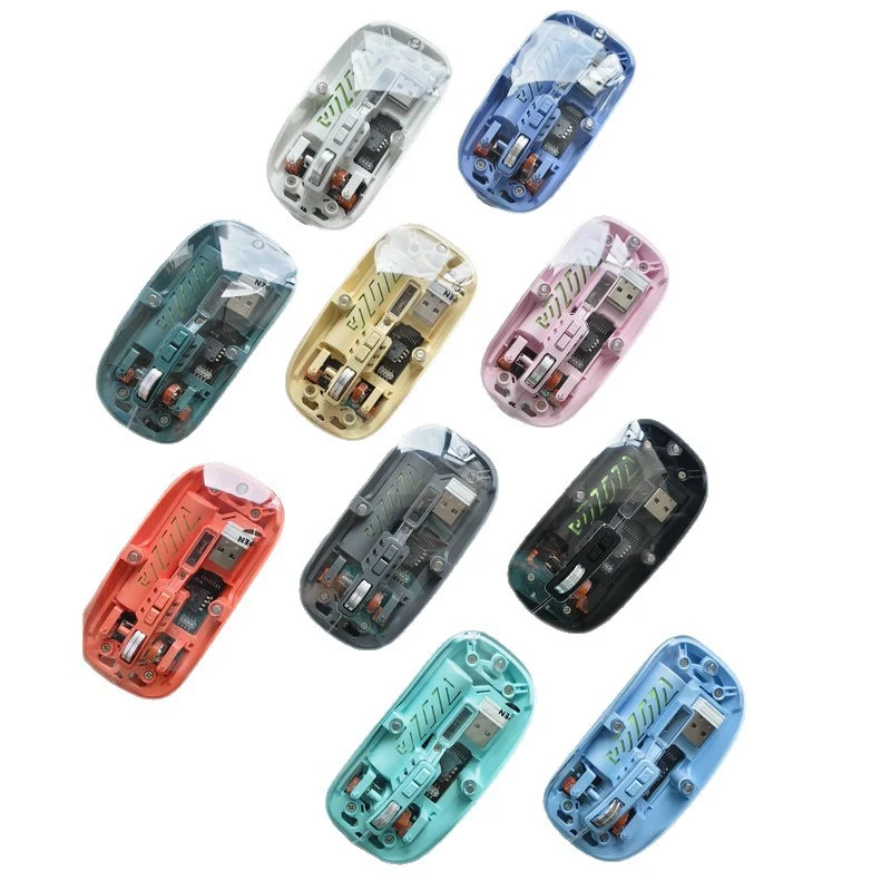 Transparent Dual-Mode Magnetic Mute Wireless Bluetooth Mouse 1