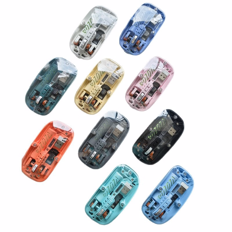 Transparent Dual-Mode Magnetic Mute Wireless Bluetooth Mouse