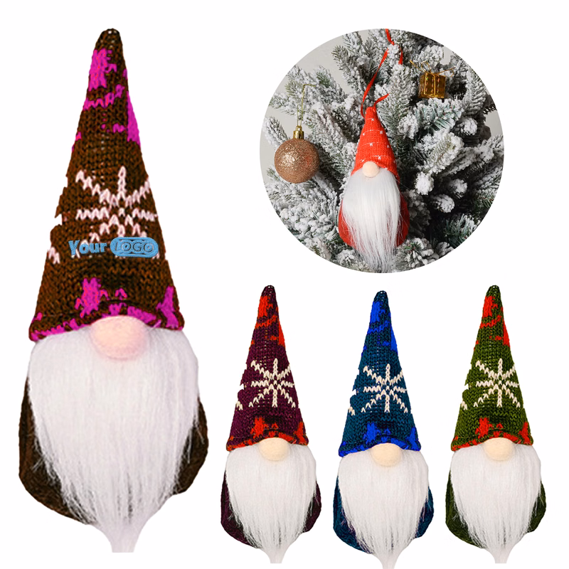 Other Fabric Colorful Gnome Ornaments With Customizable Logo For The Holidays
