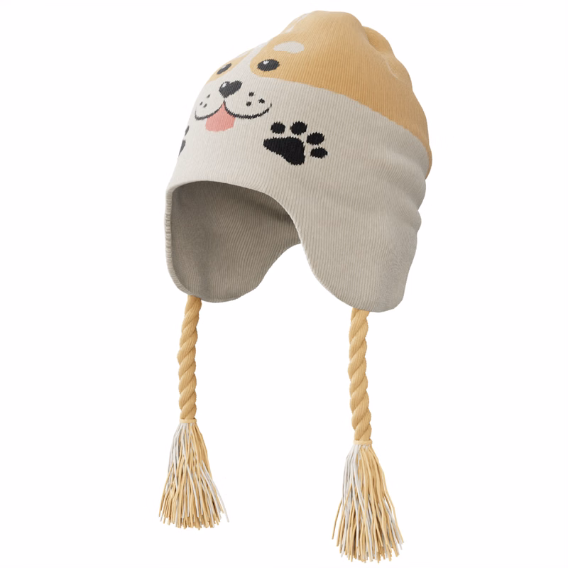 Knitted Beanie-Bomber Style (No Pom)