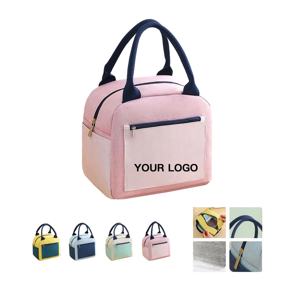 Durable Oxford Lunch Tote with Front Storage Pocket 1