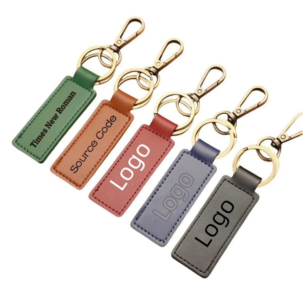 Custom Engraved Leather Keychain 1