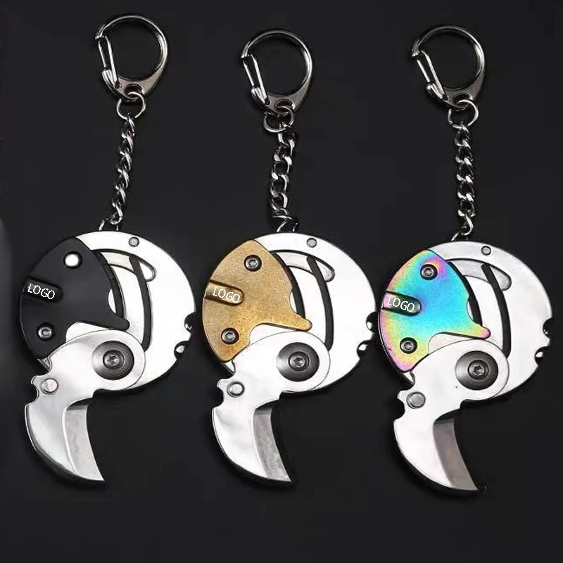 Coin-Shape Folding Pocket Keychain Knife 1