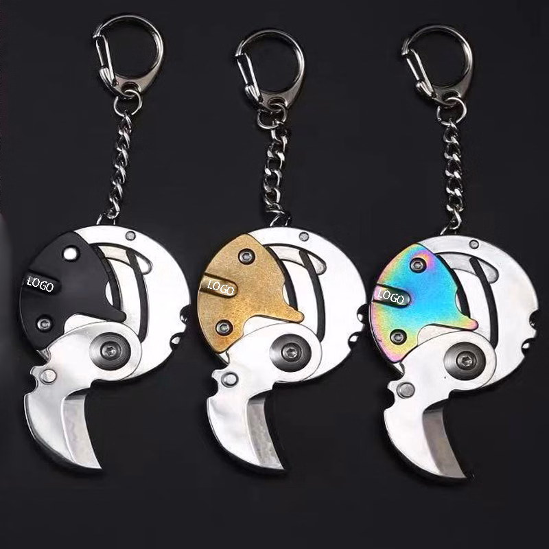 Coin-Shape Folding Pocket Keychain Knife