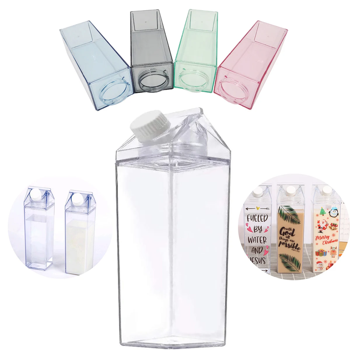 Clear Milk Bottle 1