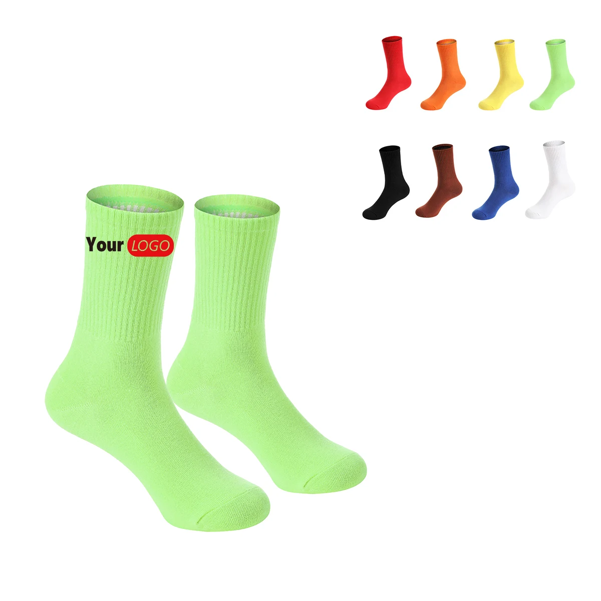 Vertical Cotton Basketball Socks 1