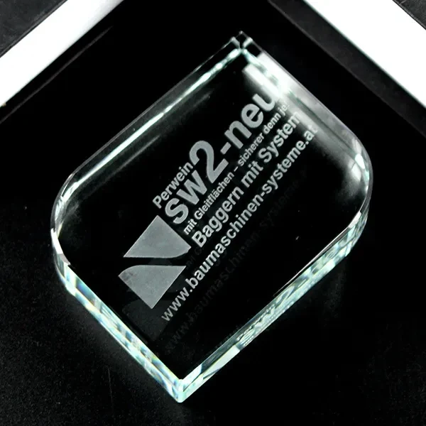 Crystal Leaf shaped paperweight 1