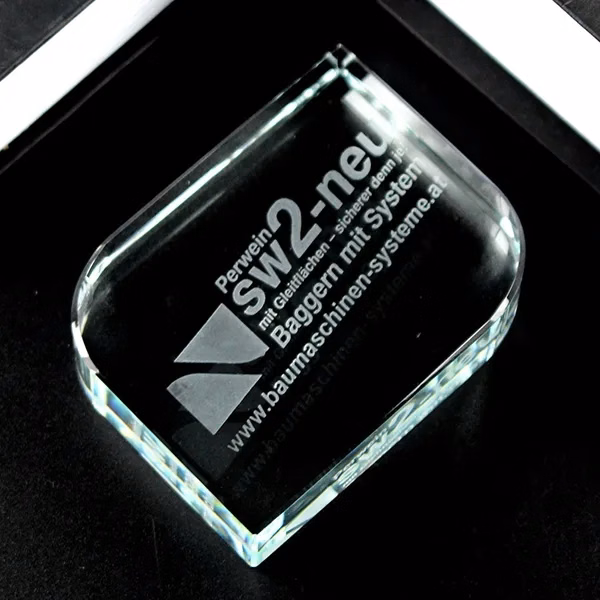 Crystal Leaf shaped paperweight