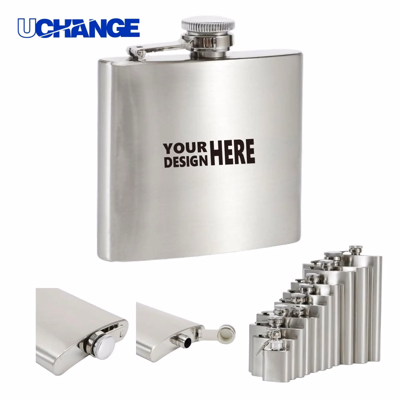 Stainless Steel Pocket Hip Flask Wine Pot Container (6 oz)