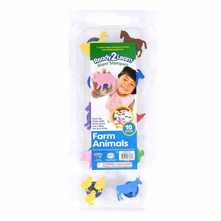 Giant Stampers - Farm Animals Assorted 10pk
