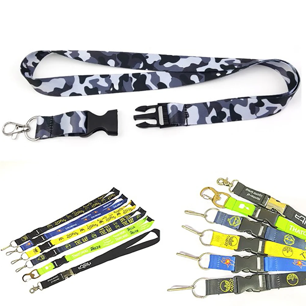 Polyester Custom Printed Lanyard w/ Buckle Release 1