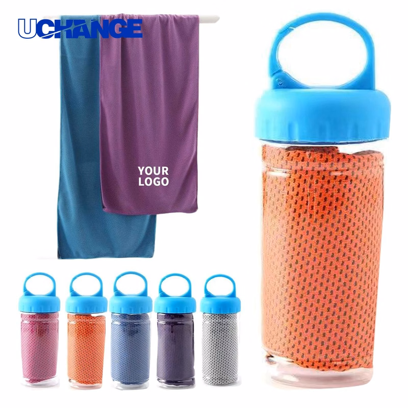 Cooling Microfiber Towel with Plastic Case