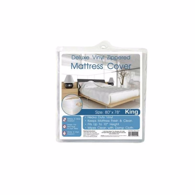 Heavy Duty Zippered Mattress Covers - King White