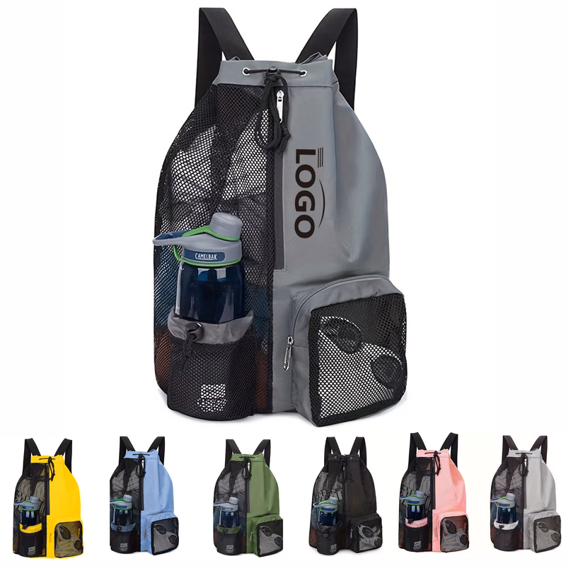 Mesh Drawstring Swim Backpack